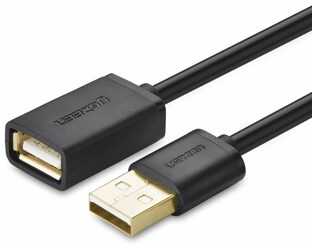 UGREEN US103 USB2.0 kabelio prailginimas 1m - Juodas