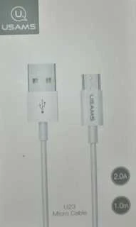 USAMS U23 MICRO-USB greito įkrovimo laidas 2A, Baltas
