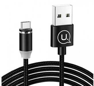 USB Usams USB-A – USB-C laidas 1 m juodas (63741-uniw)