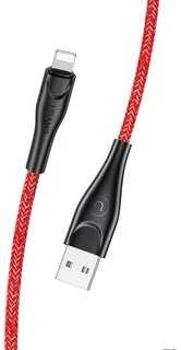 USAMS pintas kabelis U41 Lightning 3m 2A raudonas SJ397USB02 (US-SJ397) greito įkrovimo
