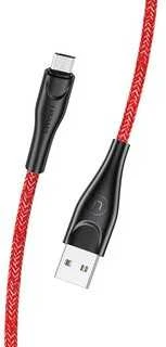 USAMS pintas kabelis U41 microUSB 3m 2A raudonas SJ399USB02 (US-SJ399) greito įkrovimo