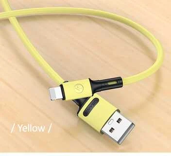 USAMS U52 Lightning 2A greito įkrovimo kabelis 1m geltonas SJ434USB03 (US-SJ434)