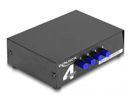 Delock RCA 1x4 / 4x1, juoda - 87637