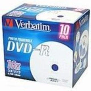 DVD-R Verbatim [ brangakmenių dėklas 10 | 4,7 GB | 16x | spausdinimui ]