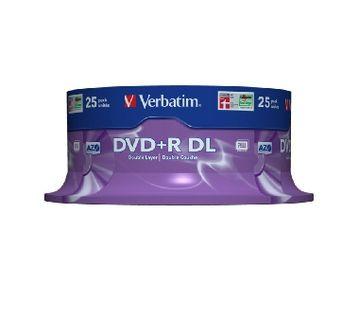 Verbatim DVD+R Double Layer 8x Matt Sidabrinis 25pk Spindle 8,5 GB DVD+R DL 25 vnt