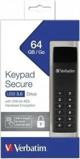 Išorinis diskas Verbatim klaviatūra Saugus USB 3.2 Gen 1 64 GB kiekvienas 49428