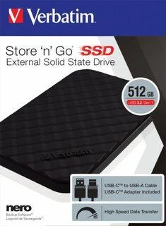 Kietasis diskas Verbatim Store n Go Portable SSD USB3.2 512GB
