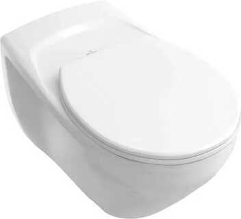 Villeroy & Boch poda sēdriņķis ar vāku O.novo, balts/tērauds