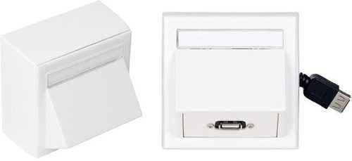 Canyon Vivolink Wall Box with USB2.0 gniazdko elektryczne USB A Baltas