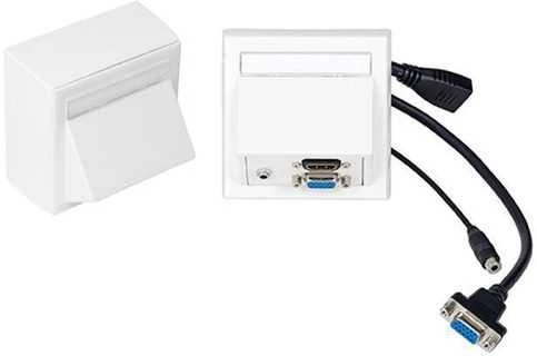 „VivoLink Vivolink WI221192“ maitinimo lizdas HDMI + VGA + 3,5 mm baltas