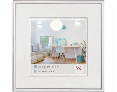 Nuotraukų rėmelis Walther New Lifestyle 20x20 dervos sidabrinis KV220S
