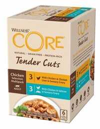 Sheba „Core Tender Cuts“ vištienos rinkinys „Selection Multipack“ 6x85g