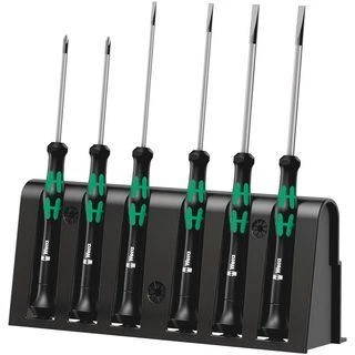 WERA 2050/6 elektroninei taikymui. atsuktuvų rinkinys + stovas