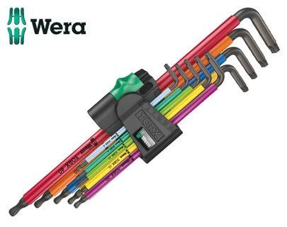 Wera 967/9 Multicolour ilgų TORX raktų rinkinys (TX8-TX40, 9 dalių)