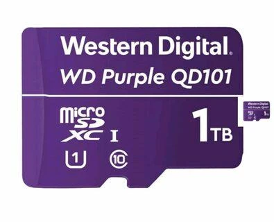 WD Purple microSD kortelė 1TB su vaizdo stebėjimo parametrais