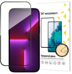 Wozinsky Full Glue iPhone 15 Pro Max grūdintas stiklas su rėmeliu, suderinamas su dėklais – Juodas