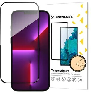 Wozinsky Full Glue iPhone 15 Plus grūdintas stiklas su rėmeliu, suderinamas su dėklais – Juodas