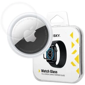 Dėklas Wozinsky Watch Glass hibridinis AirTag stiklas juodas