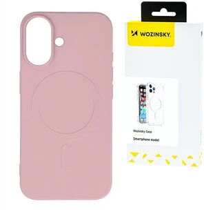 Wozinsky „Liquid Silicone MagSafe“ dėklas „Samsung Galaxy S25 Plus“ telefonui, rožinės spalvos