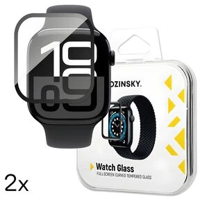 Wozinsky Full Glue Apsauginis stiklas su Juodu rėmeliu Watch Series 10 42mm (2 vnt.)