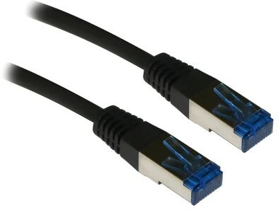 Value Patchcord S/FTP Cat6a. juoda. 3m