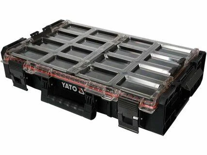 Yato Sistemos organizatorius XL, skirtas smulkių daiktų laikymui, su 12 talpų, įrankių organizatorius, laikymo dėžė