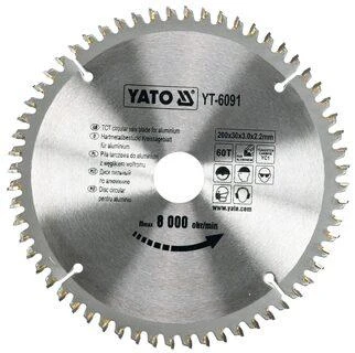 YATO diskinis pjūklas, skirtas ALUMINIUI 200x30mm 60 dantuku 6091