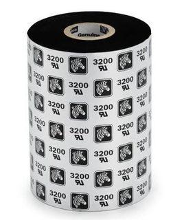 Zebra vaško / dervos juostelė, 110 mm x 74 m (4,33 x 242 pėdos), 3200; Didelio našumo, 12 mm (0,5 colio) šerdis, 12 vnt. / dėžutė