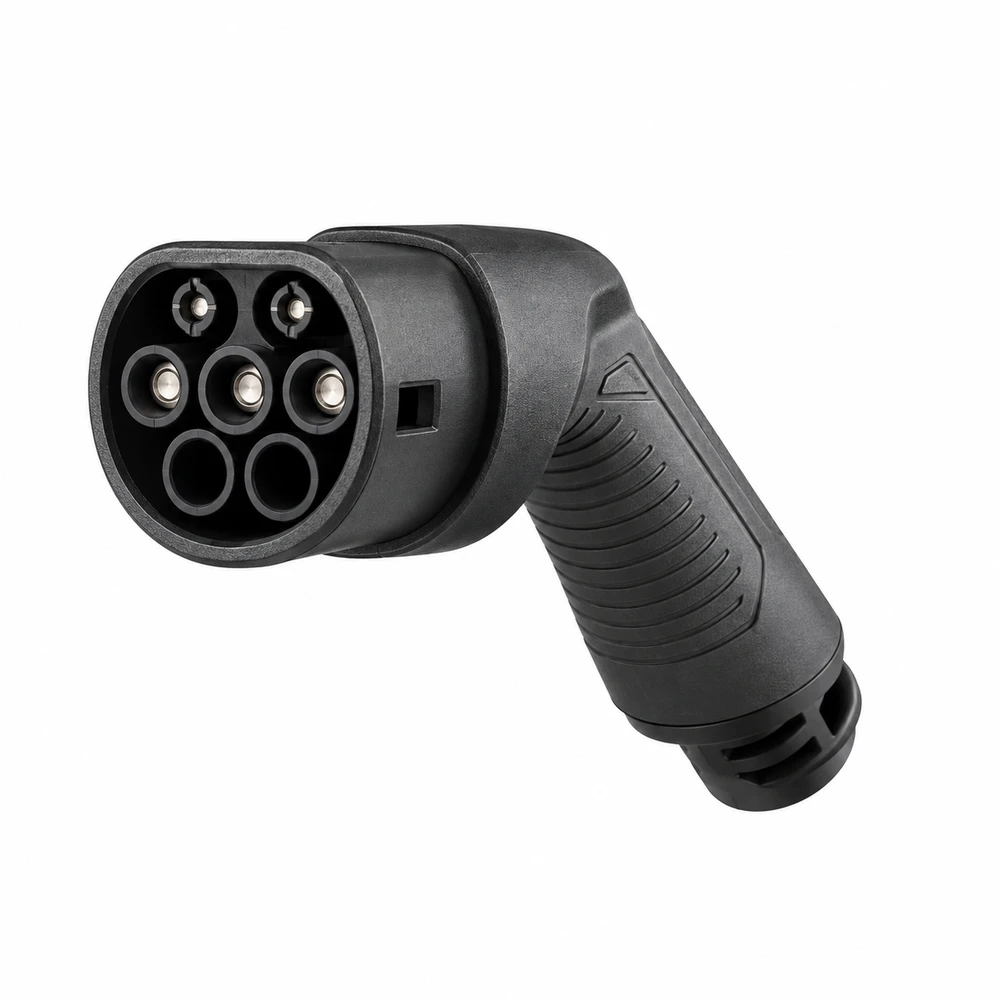 EV+ Charging Cable Type 2 to Type 2 Spiral 32A 3 Phase 5m | EV+ | EV-SCG-T2-32-3P-W | EV+ Charging Cable Type 2 to Type 2 Spiral 32A 3 Phase | 5 m