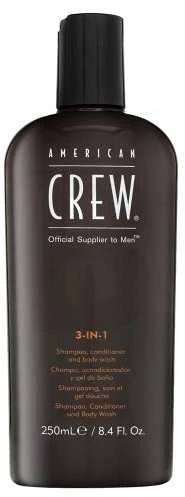 Šampūnas, kondicionierius ir dušo želė American Crew 3in1 Tea-Tree Shower Essential, 250 ml