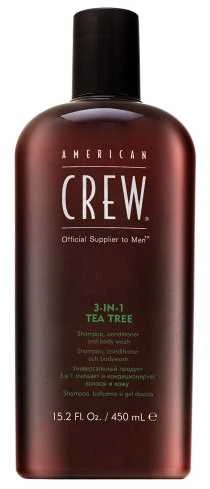 American Crew 3 in 1 Tea Tree kondicionierius ir kūno prausiklis 450ml