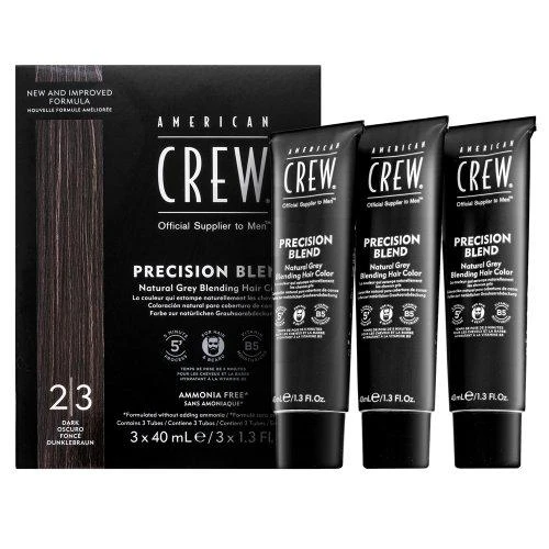 „American Crew Precision Blend“ plaukų dažai 3 kartus, 40 ml, tamsi 2-3