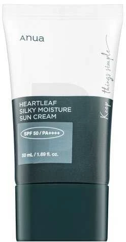 Anua Heartleaf Silky Moisture Sun Cream SPF50+ PA++++ Apsauginis kremas nuo saulės, 50 ml