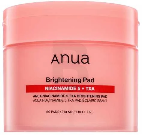 Anua Niacinamide 5 + TXA Brightening Pad niacinamido veido pagalvėlės, 210 ml
