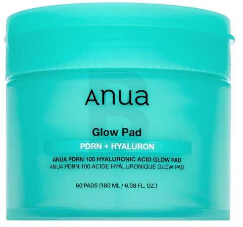 Anua PDRN + Hyaluron 100 Glow Pad veido padukai su hialurono rūgštimi, 180 ml