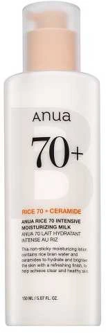 Anua Rice 70 + Ceramide Moisturizing Milk intensyviai drėkinantis veido losjonas su keramidais, 150 ml