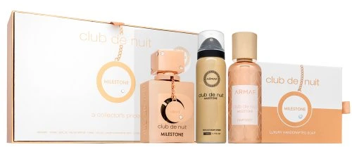 „Armaf Club De Nuit Milestone“ - EDP 30 ml + 130 g „skystas muilas“ + 50 ml kūno purškalas + 55 ml