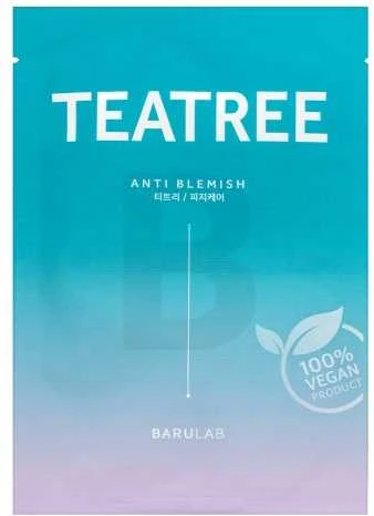 Barulab TeaTree Anti Blemish Face Mask lakštinė veido kaukė nuo spuogų, 23 g