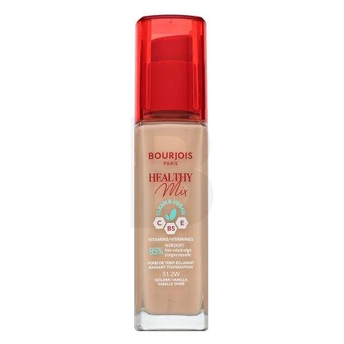 Makiažo pagrindas ,,Bourjois Healthy Mix Radiant Foundation", spalva: 51.2W Golden Vanilla, 30ml