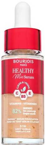 Veganiškas makiažo pagrindas BOURJOIS Paris Healthy Mix Clean & Vegan Serum Makeup, 30 ml N:51 W