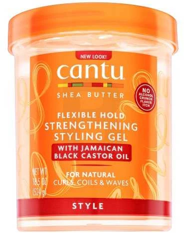 Cantu Sviestmedžių aliejumi Flexible Hold Strengthening Styling Gel plaukų formavimo gelis, 524 g