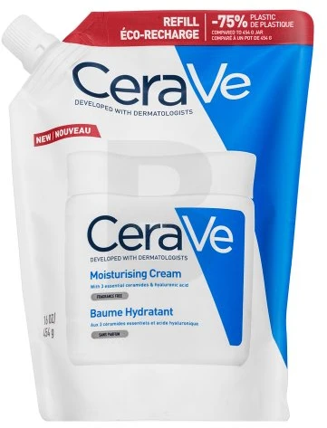 Cerave Moisturising Kreminis Refill drkinamasis kremas sausai ir labai sausai odai, 454 ml