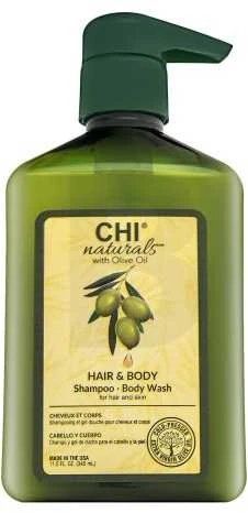 Šampūnas ir kūno prausiklis CHI Olive Organics Hair &amp; Body Šampūnas 340 ml