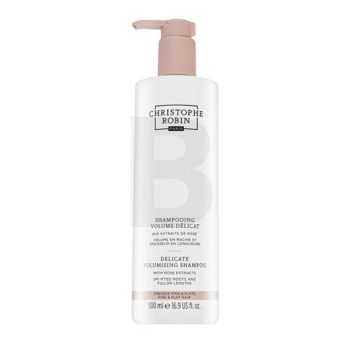 Christophe Robin Delicate apimties suteikiantis Šampūnas su rožių ekstraktais kasdienis apimties suteikiantis šampūnas ploniems plaukams 500ml