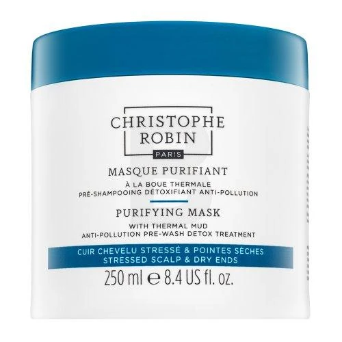 Christophe Robin, valomoji, terminio purvo, plaukų priežiūros kreminio kaukė, detoksikacijai, 250 ml