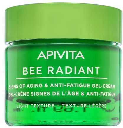 "Apivita Bee Radiant Gel-Kreminis Light Texture" gelinis kremas veidui nuo raukšlių 50ml