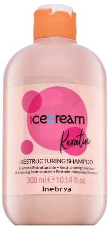 Inebrya Ice Kreminis Keratin Šampūnas atkuriamasis šampūnas plaukams su keratinu, 300 ml