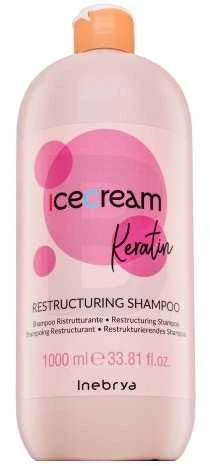 Inebrya Ice Kreminis Keratin Šampūnas atkuriamasis šampūnas plaukams su keratinu, 1000 ml