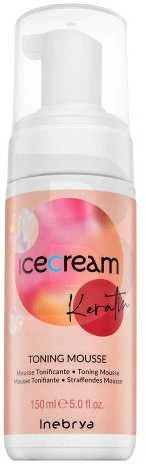 Inebrya Ice Kreminis Keratin Toning Mousse tonuojančios plaukų putos su remineralizuojančiu poveikiu, 150 ml