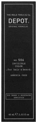 Depot 500 Beard &amp; Mustache Specifics No. 506 Invisible Clour Semi-Permanent Hair Dye Natural Titanium, 60 ml